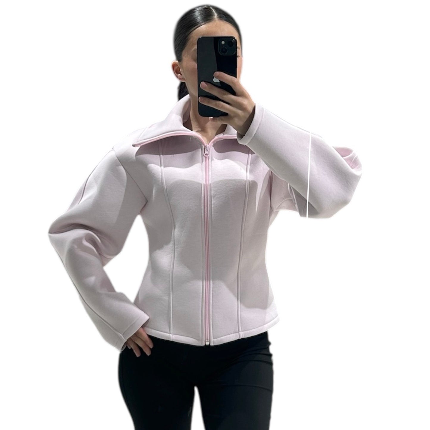 Veste Zippée Sculptante Coupe Élégante Confort Premium Tissu Doux Et Épais Idéale Pour La Mi-Saison Et L'Hiver Doux