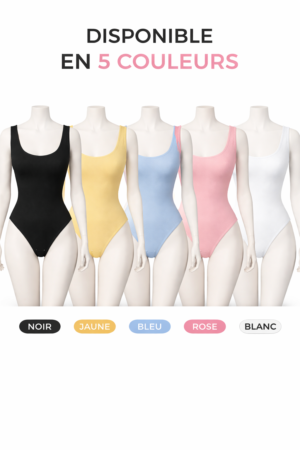 Body Femme Sans Manches “Lina” – Coupe Sculptante & Confort – Débardeur Gainant Tendance