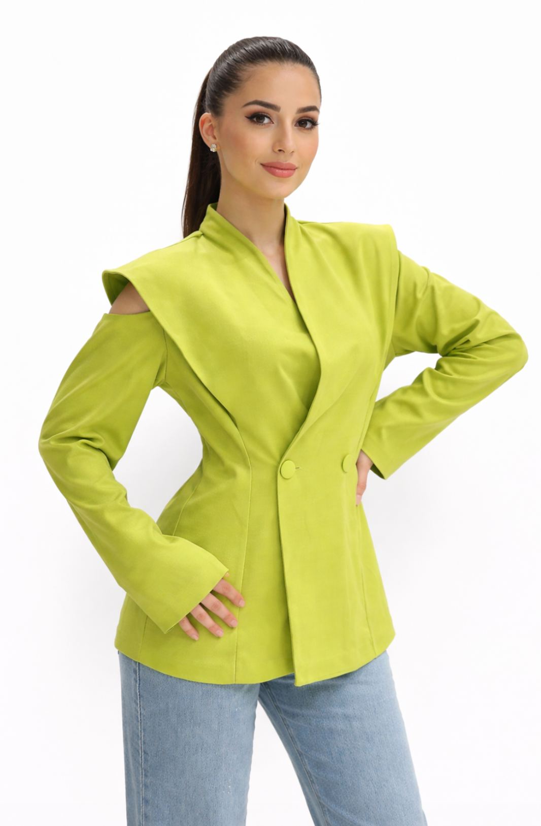 Blazer Femme Structuré Épaules Marquées