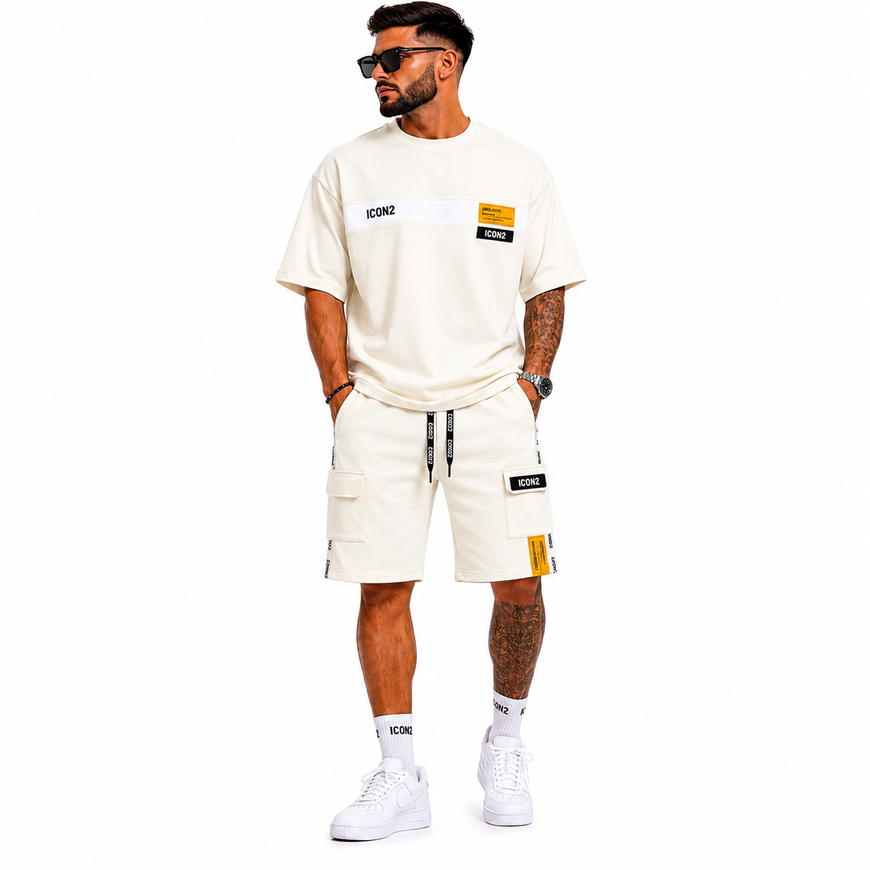 Ensemble Homme Streetwear ICON2 T-Shirt & Short Cargo Oversize