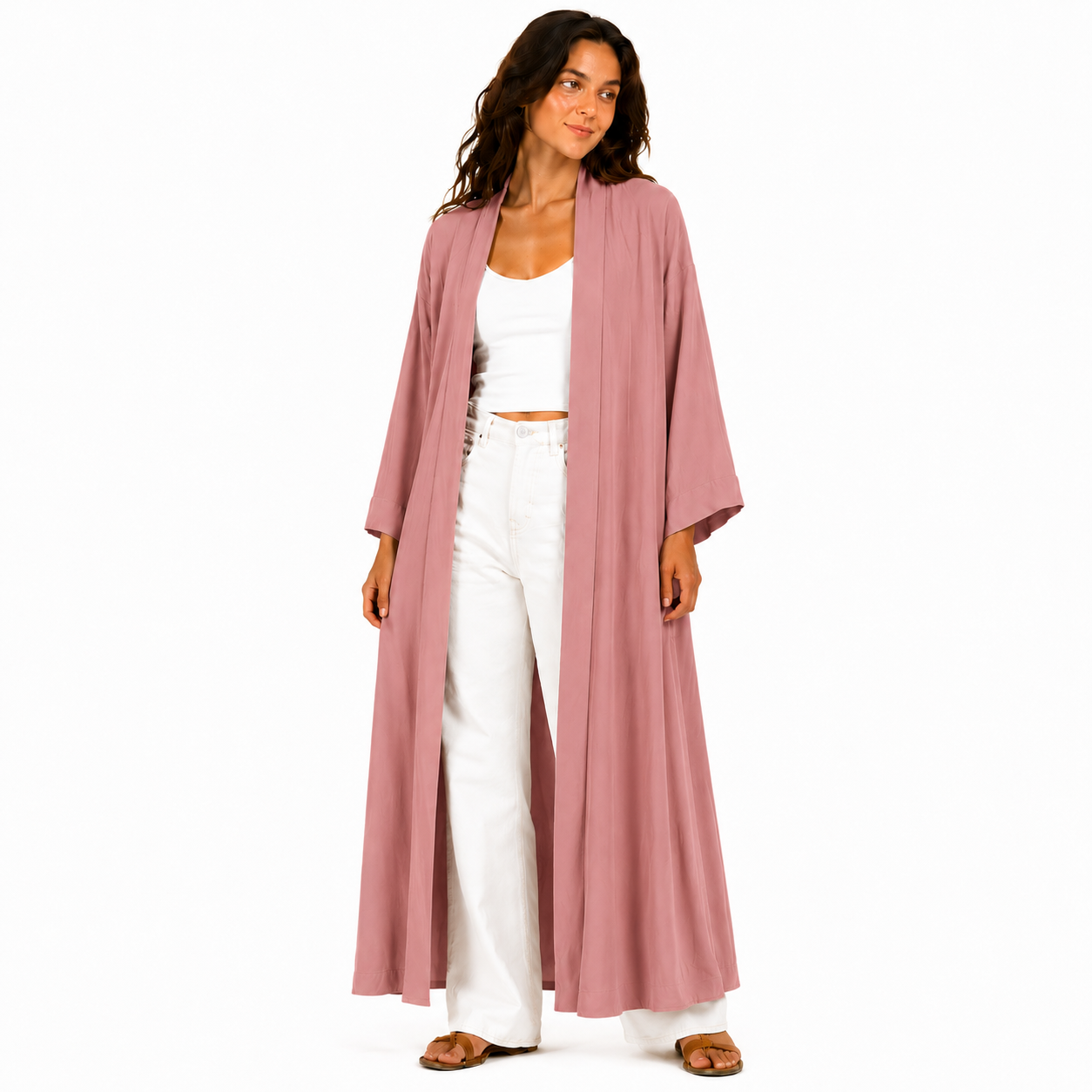 Vestido Largo Elegante – Kimono Fluido