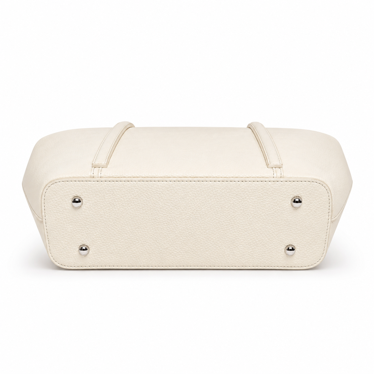 Sac Cabas Blanc Cassé Élégant avec Foulard Satiné