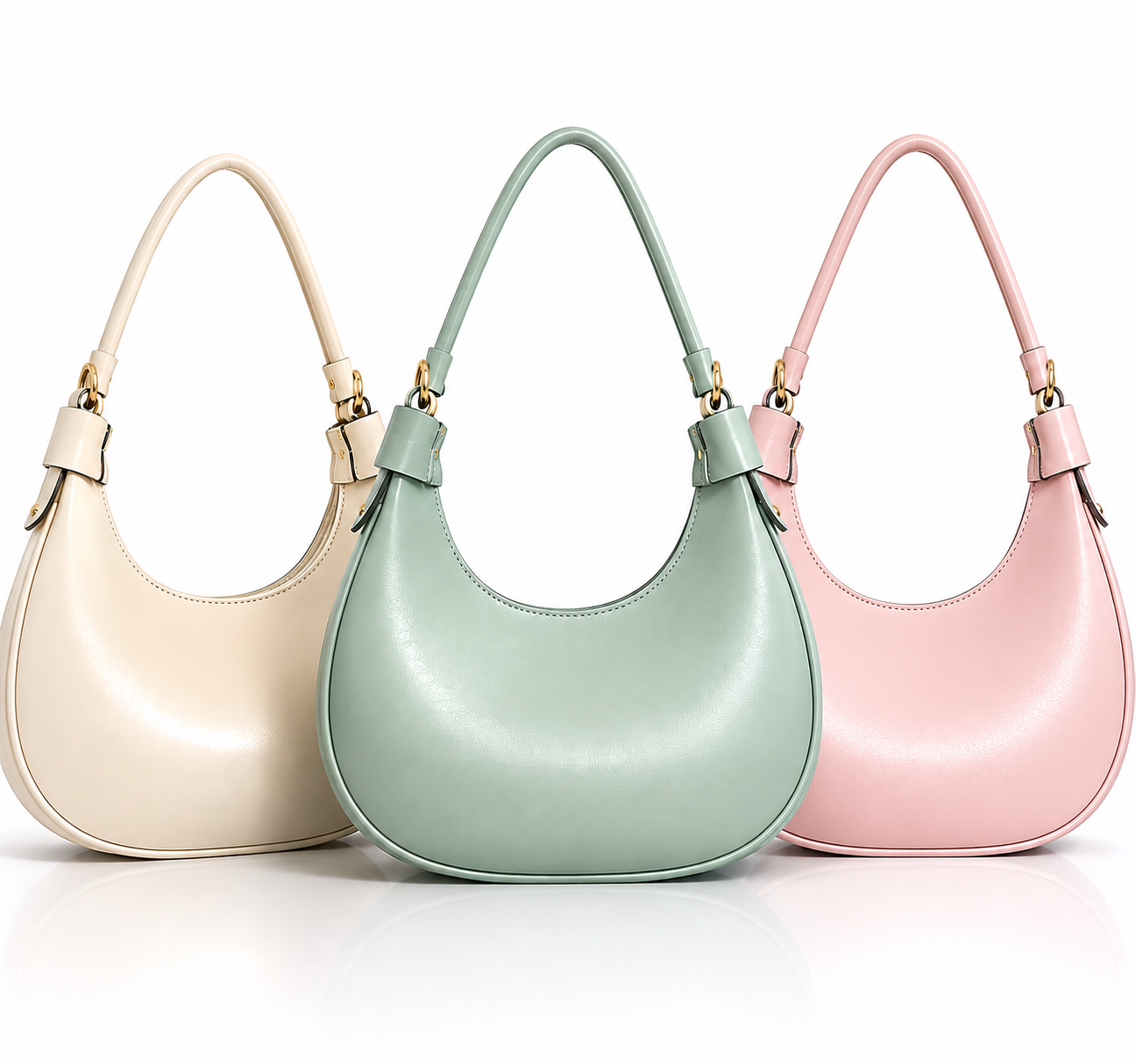 Sac Demi-Lune Élégant Chic Disponible en Plusieurs Couleurs