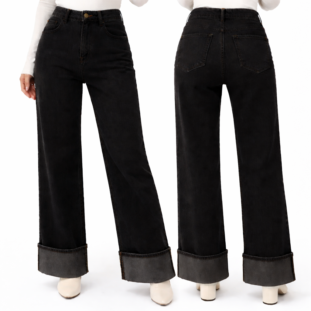High-Waisted Wide Leg Jeans für Damen – schicker, weiter Schnitt