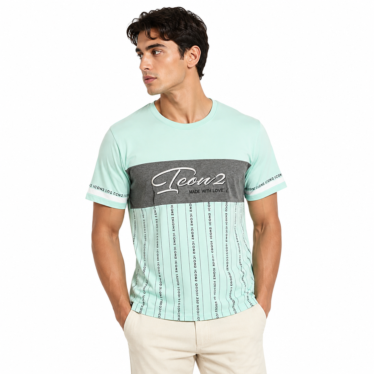 T-shirt Homme Brodé – Coupe Moderne et Confort Quotidien