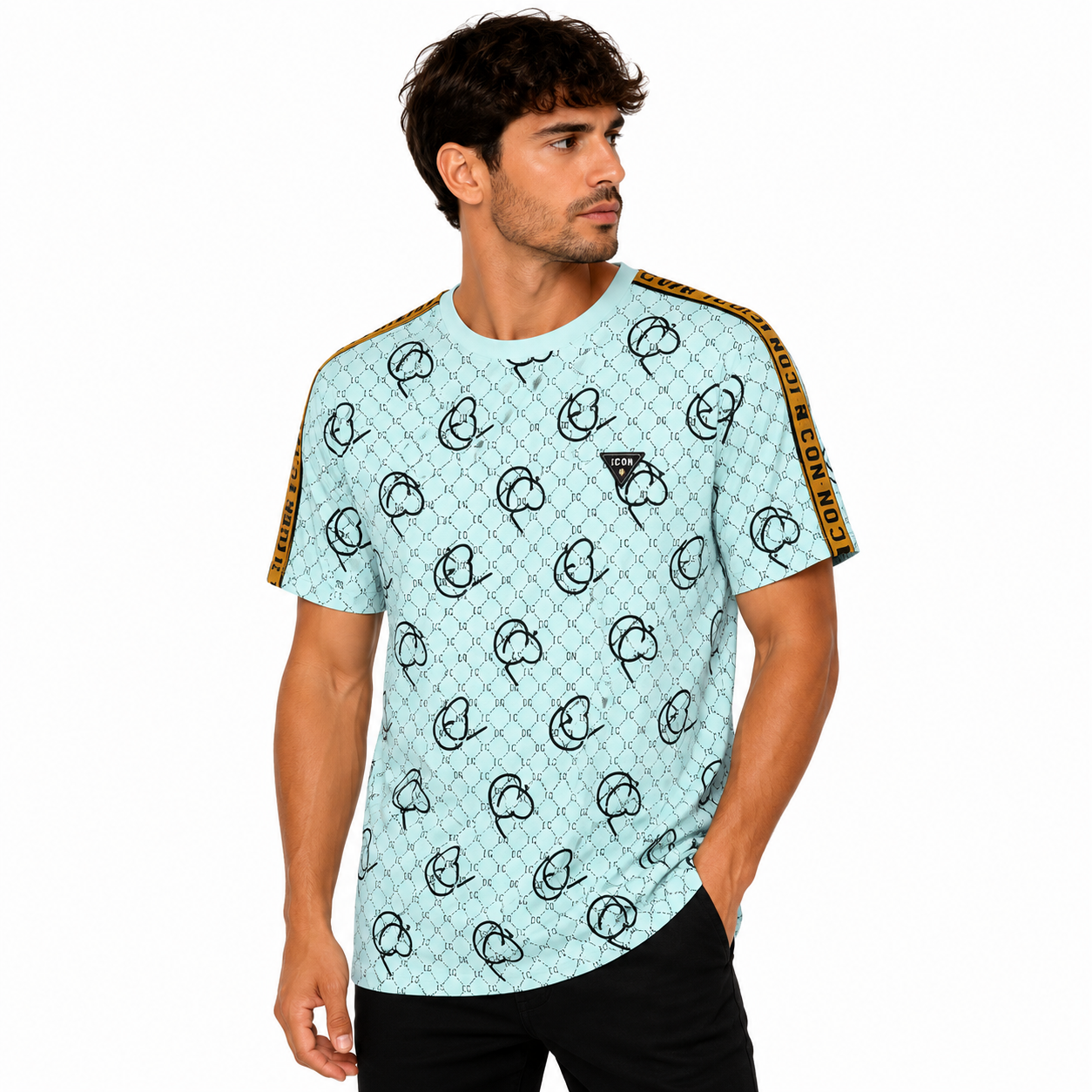 T-Shirt Homme Monogramme Cœurs Streetwear
