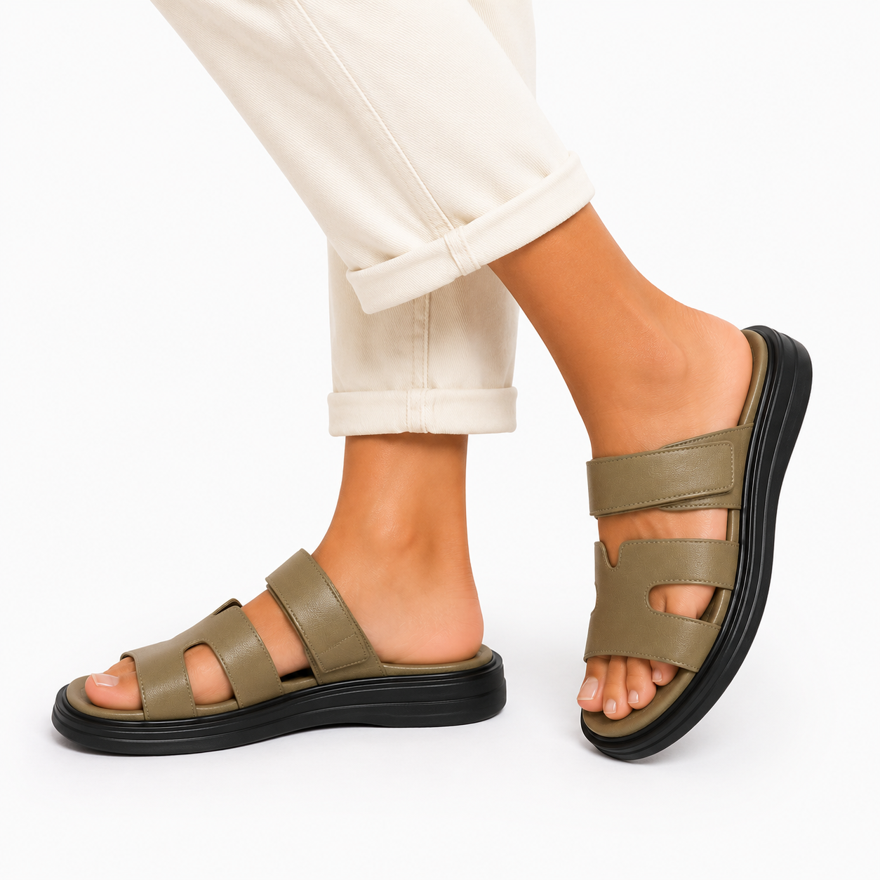 Sandales Plates Femme Multi-Brides – Style Minimaliste