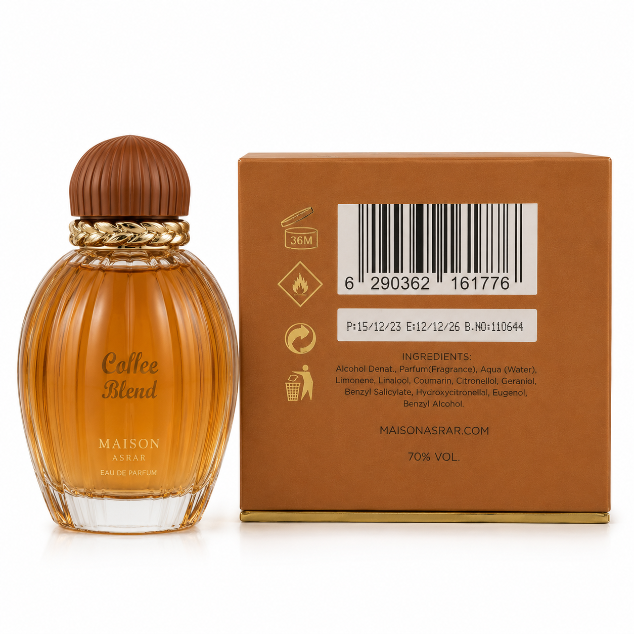 Maison Asrar Coffee Blend Eau de Parfum 100ml – Parfum Gourmand Café Vanille Épicé