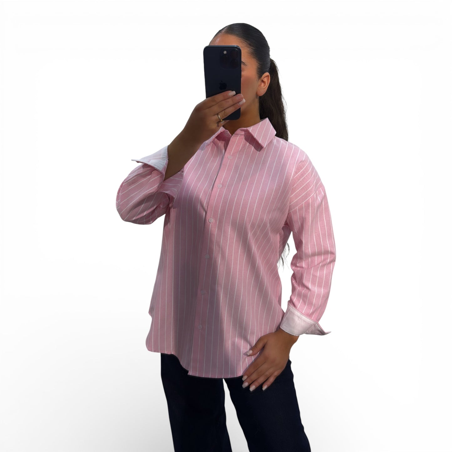 Chemise à Rayures Verticales pour Femme