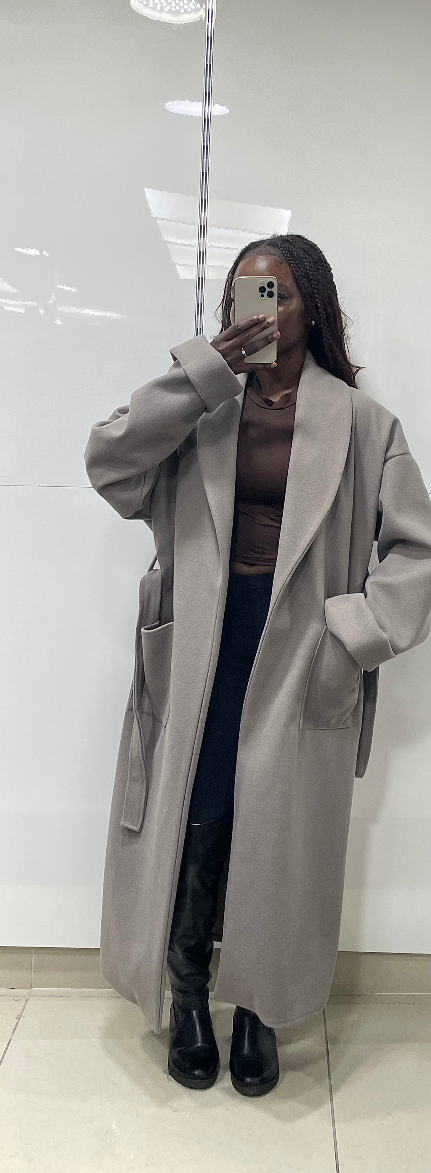 Trench polaire avec ceinture