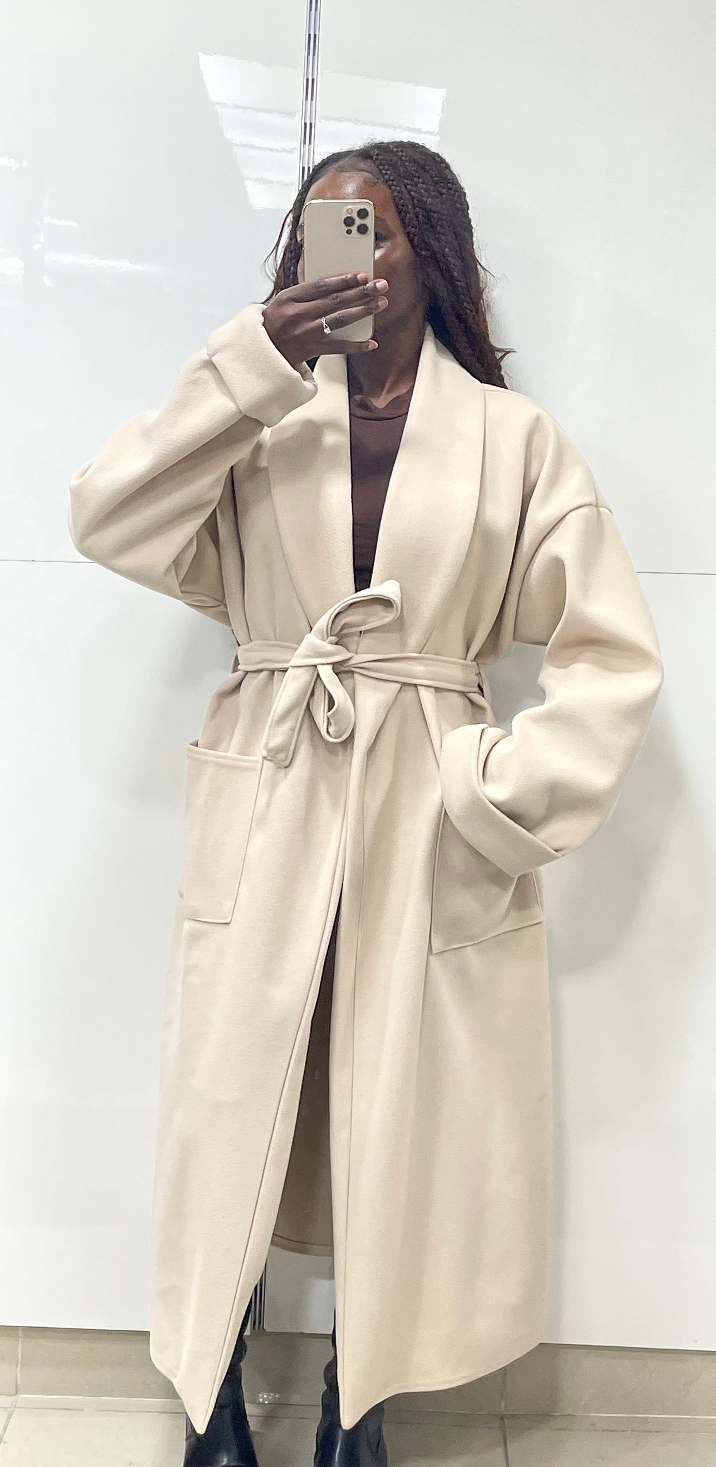 Trench polaire avec ceinture
