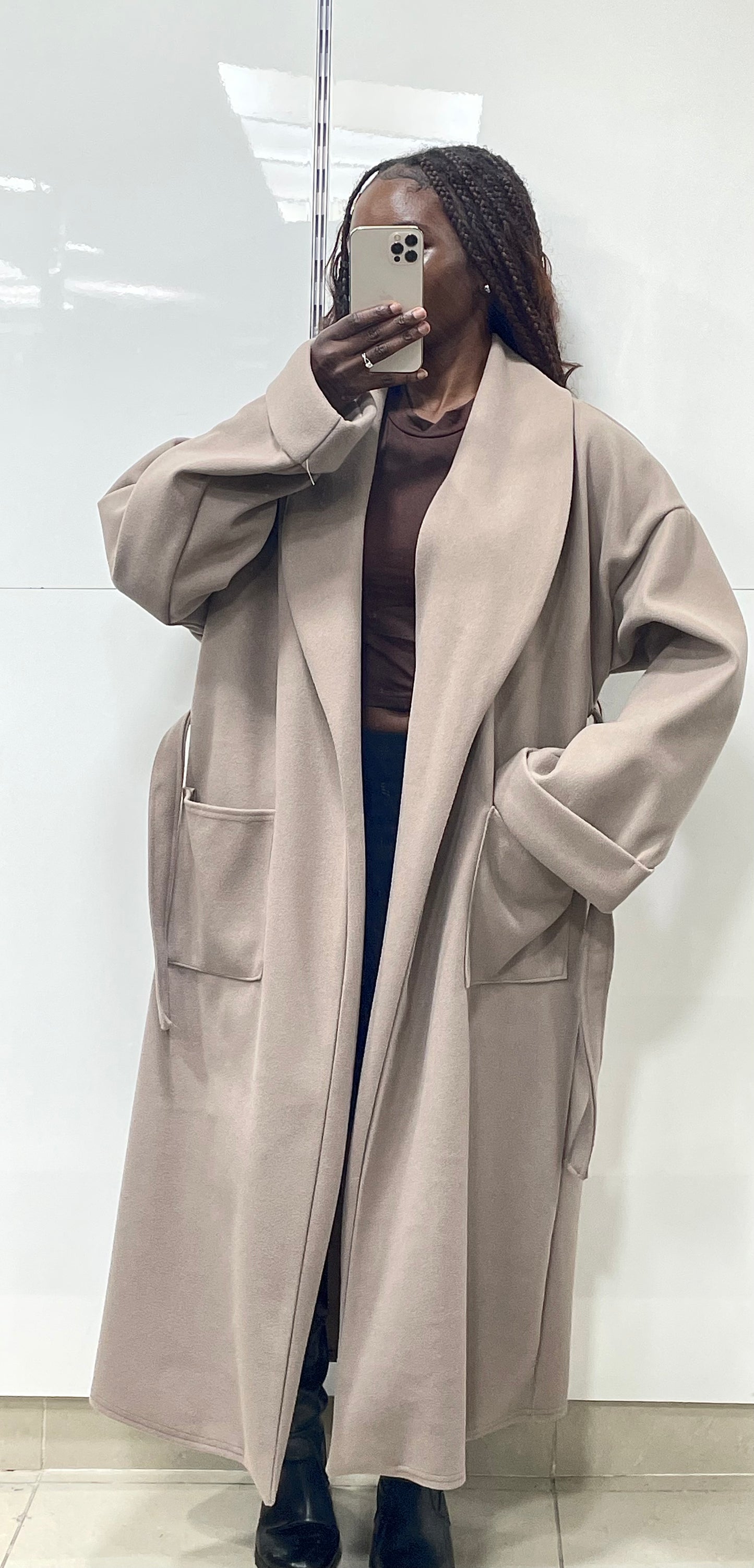 Trench polaire avec ceinture