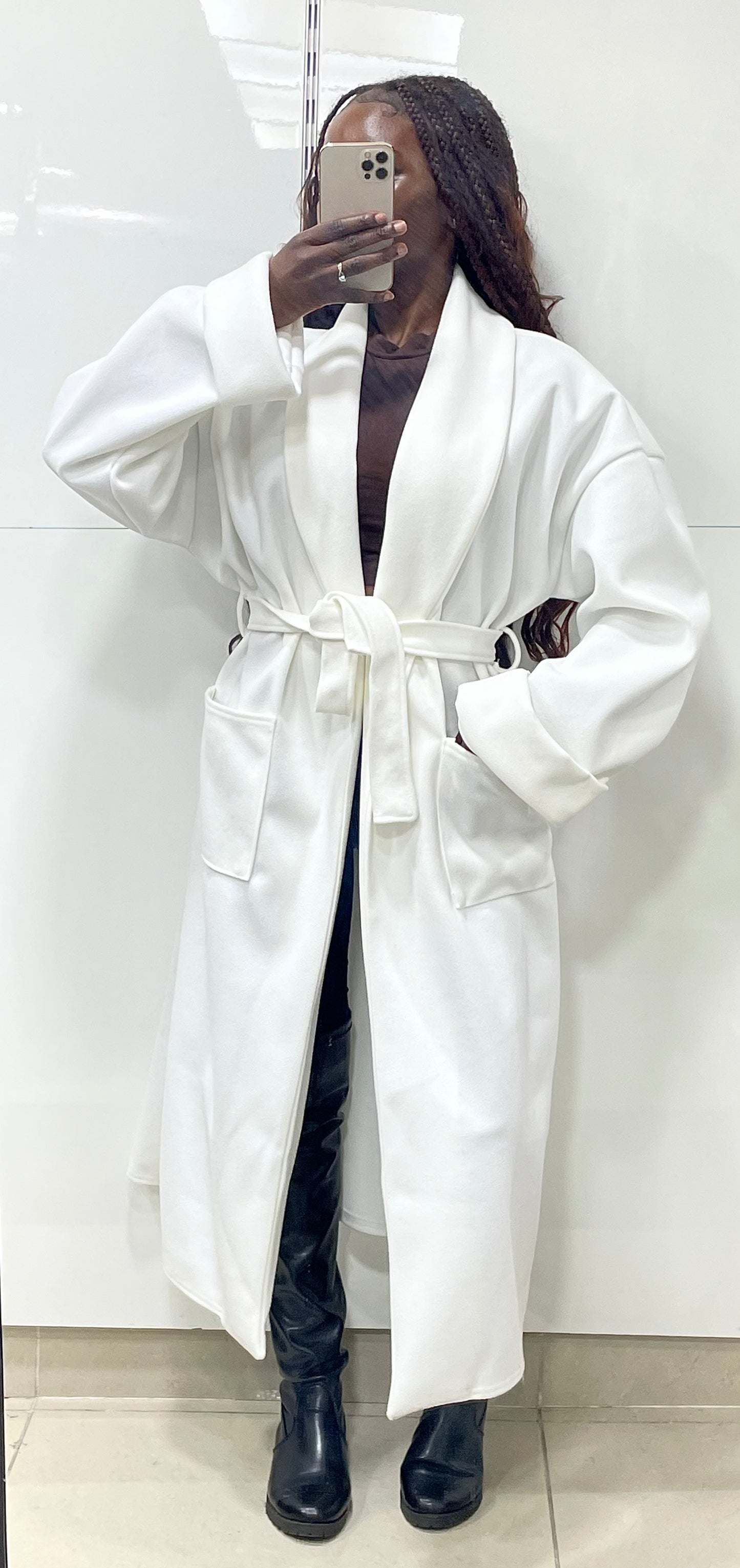 Trench polaire avec ceinture