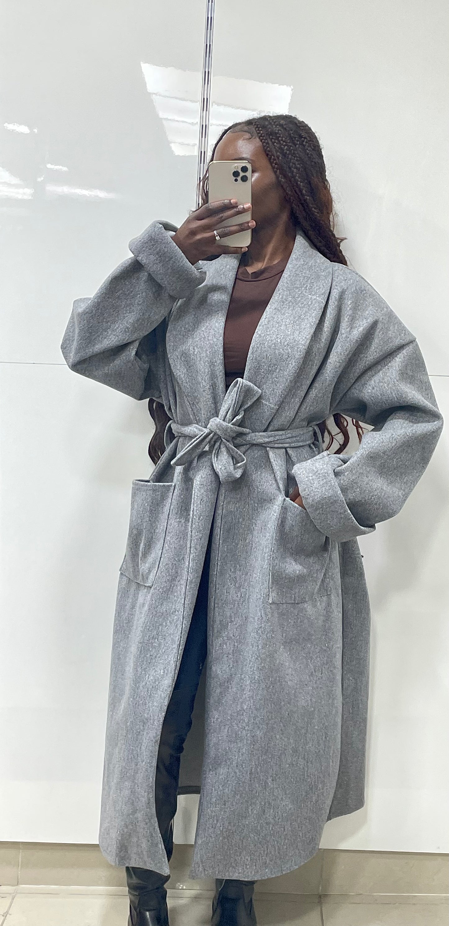 Trench polaire avec ceinture