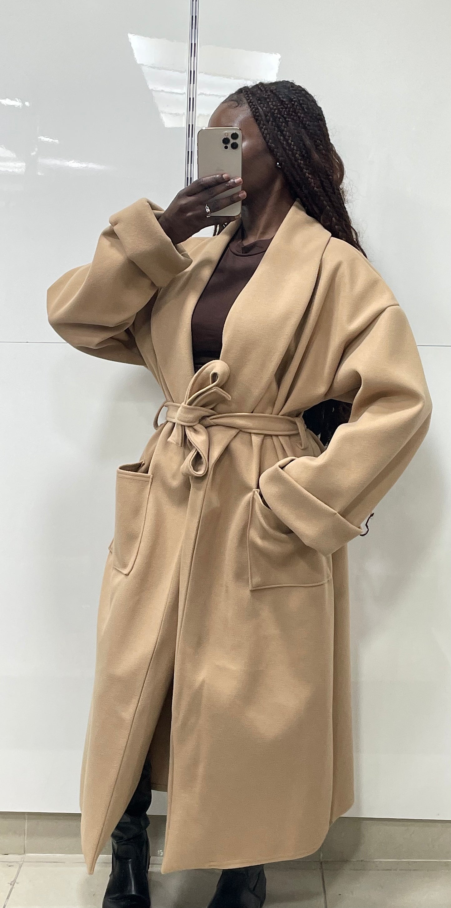 Trench polaire avec ceinture