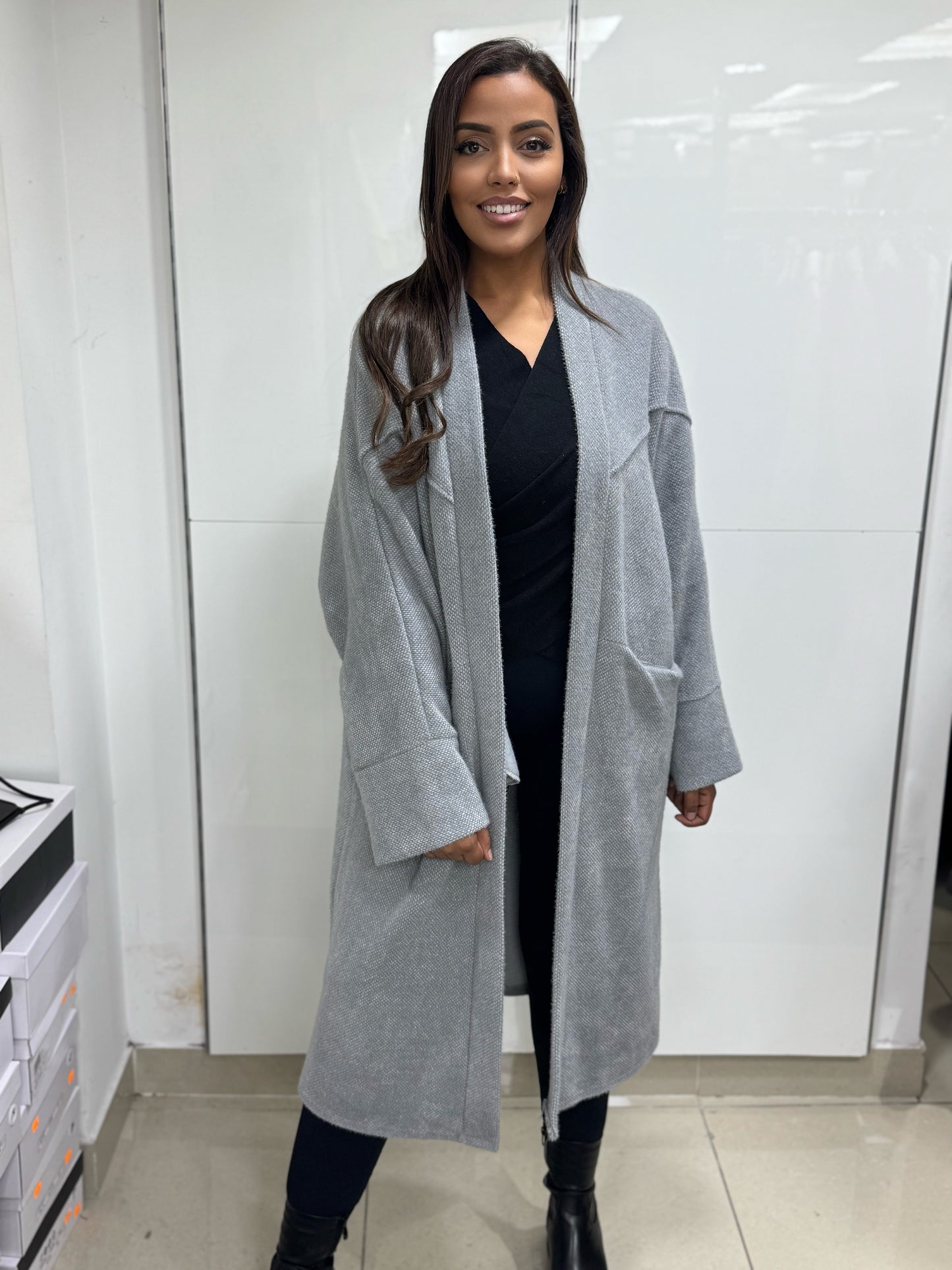 Gilet long pilou