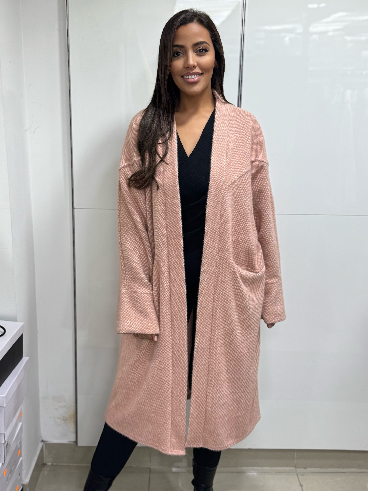 Gilet long pilou