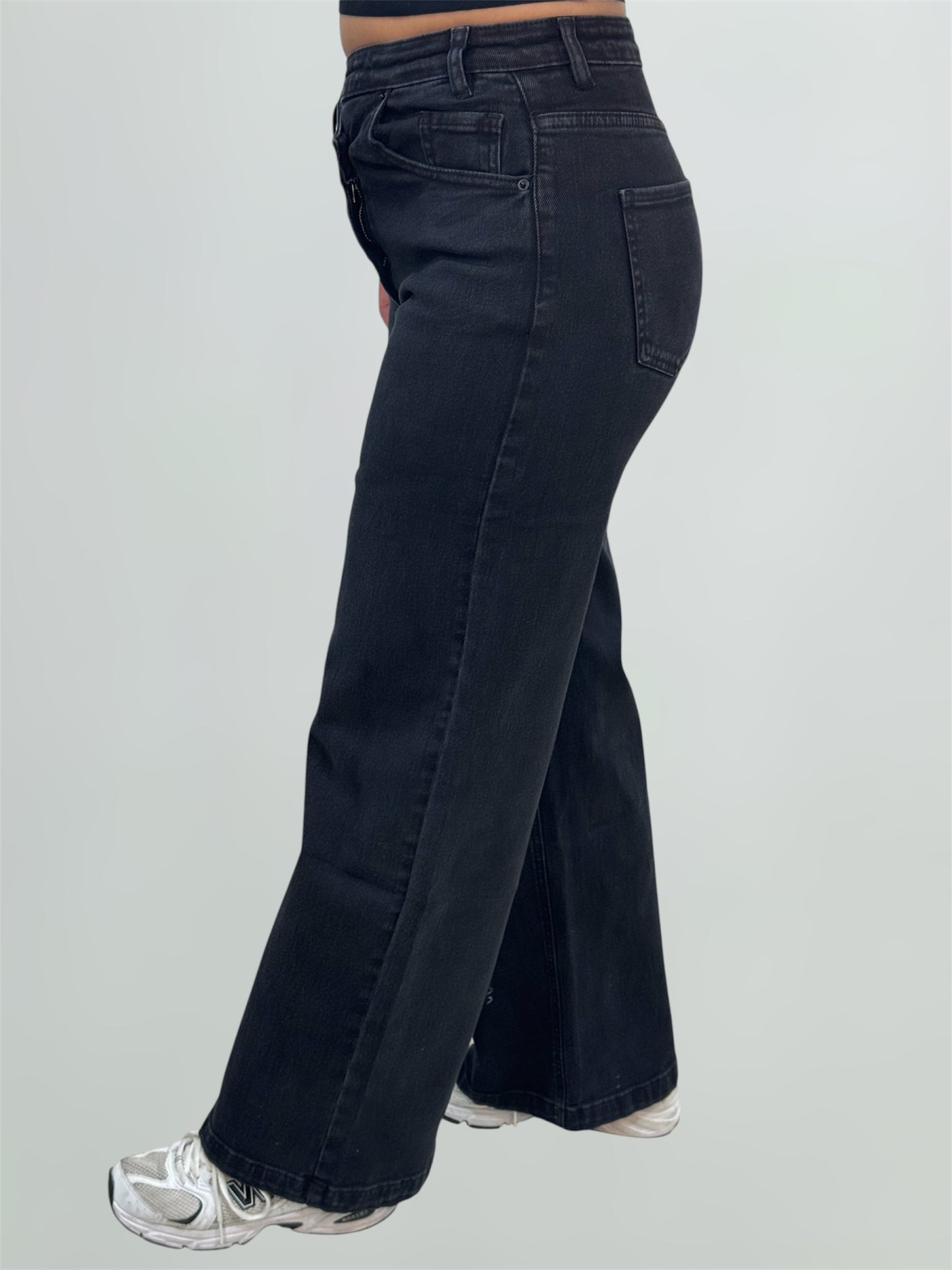 Jeans croisé noir