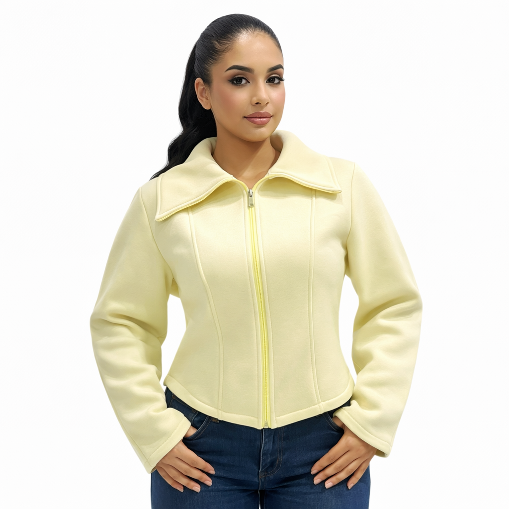 Formgebende Reißverschlussjacke Eleganter Schnitt Premium Komfort Weicher Und Dicker Stoff Ideal Für Die Übergangszeit Und Milde Winter