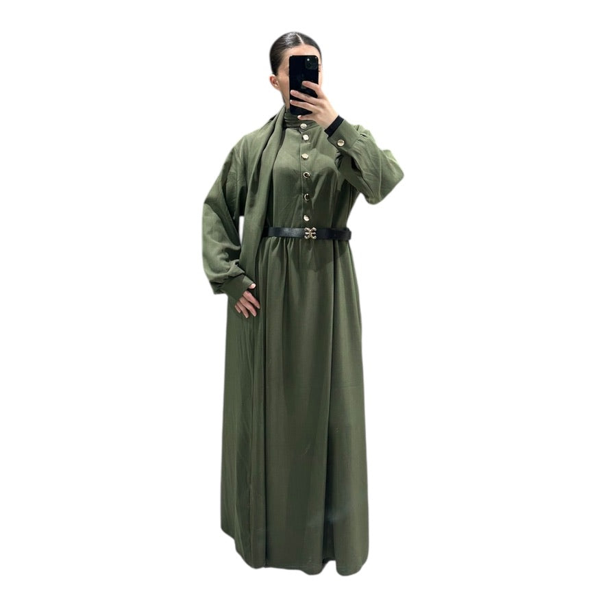 Robe longue élégante vendue avec voile assorti