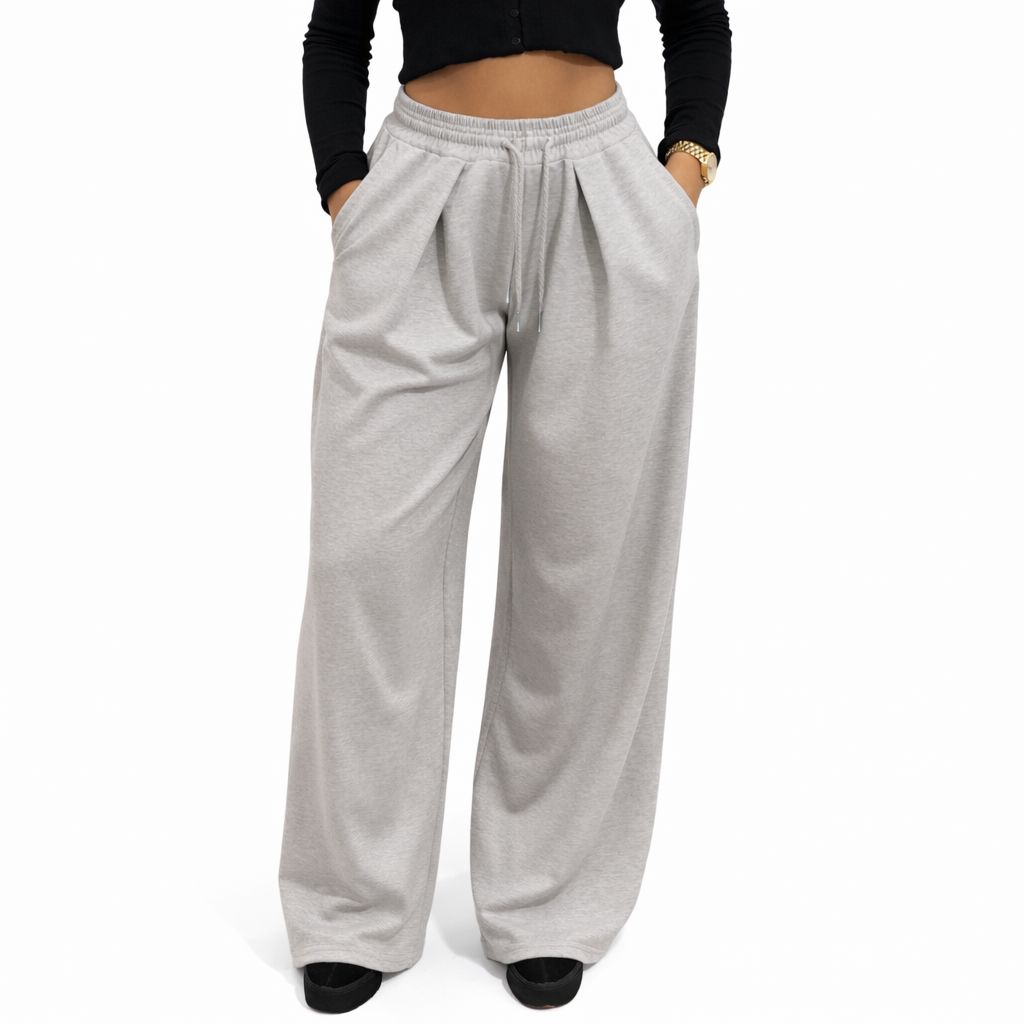 Pantalon femme taille élastique avec cordon – pantalon fluide confortable – taille unique – style casual moderne