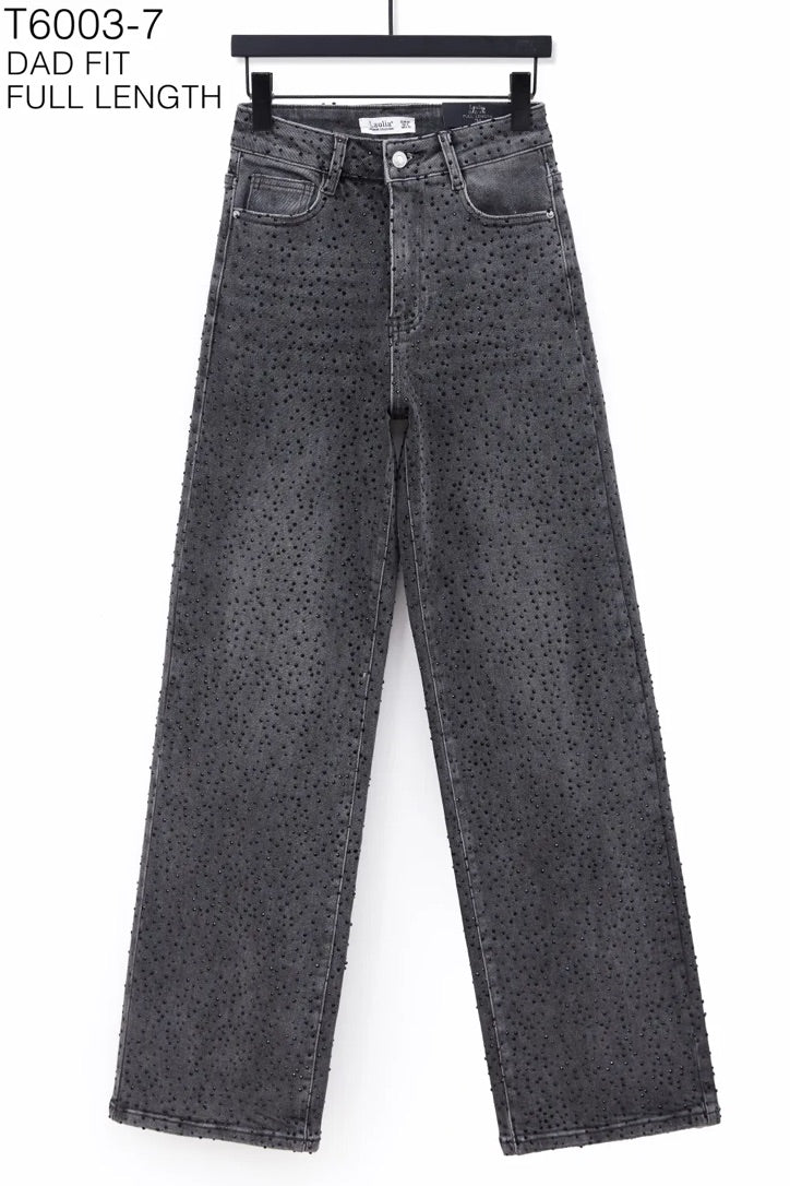 Jean Wide Leg Full Strass Effet Wow