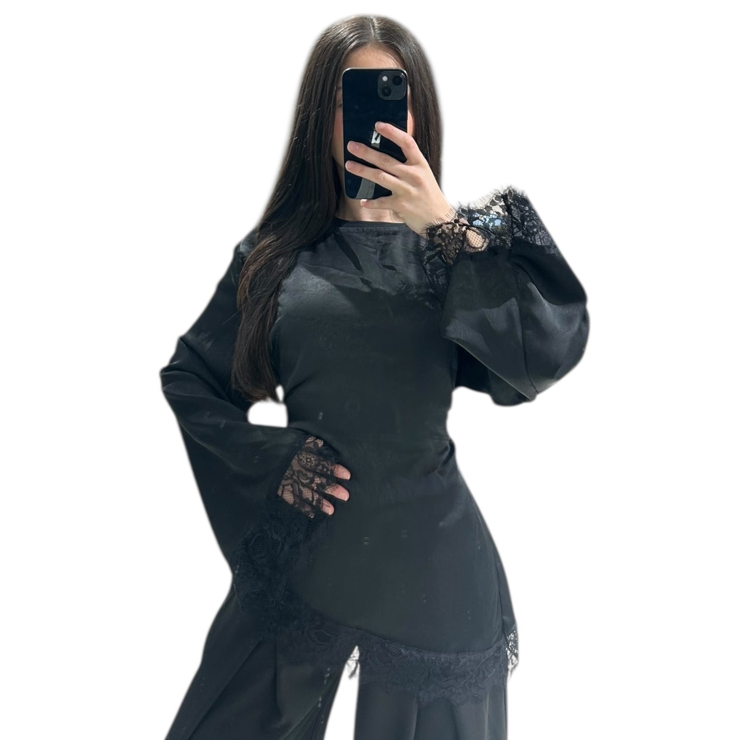 Tunique Chic Fluide avec Détails Dentelle Femme