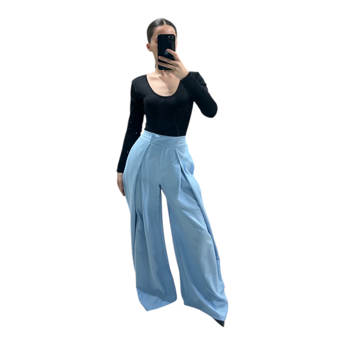 Pantalon Fashion Femme Taille Haute Fluide Oversize Chic Moderne