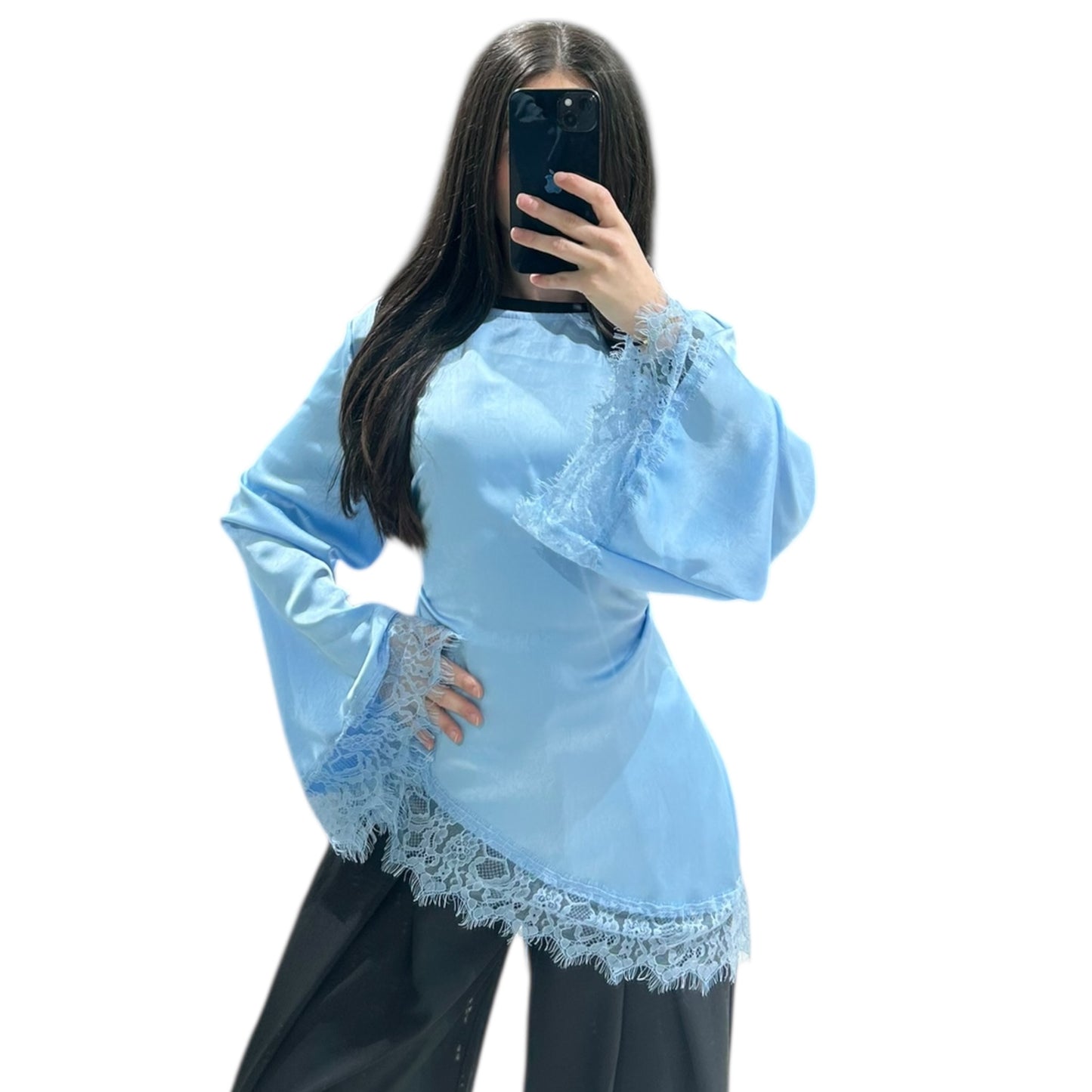 Tunique Chic Fluide avec Détails Dentelle Femme