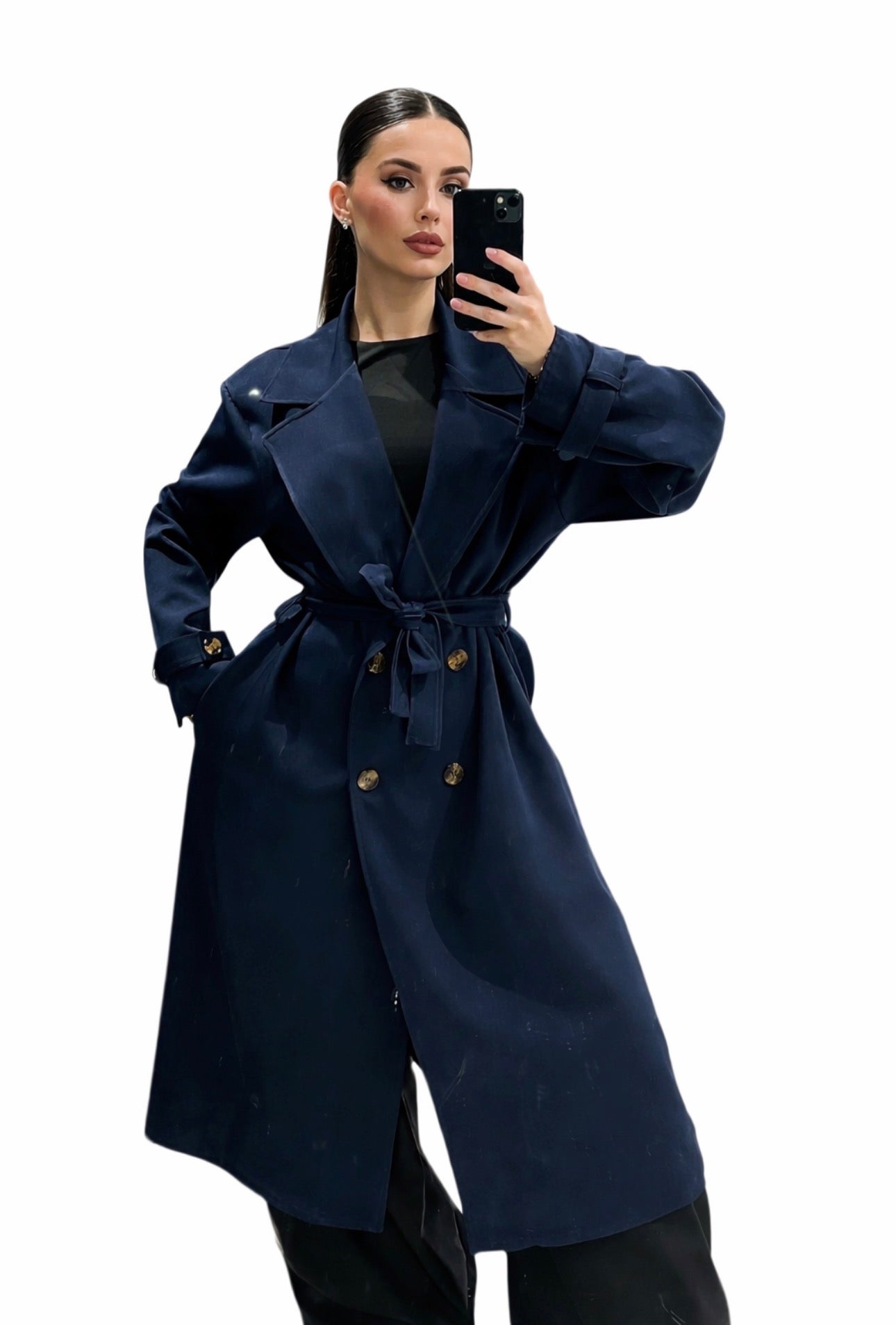 Trench 415 Printemps Été Oversize Femme Élégant Chic Moderne