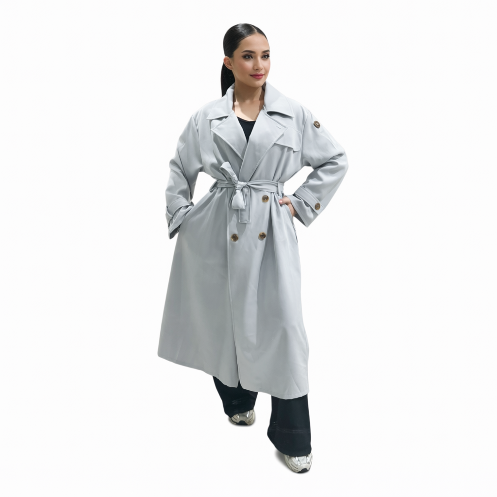 Trench 415 Printemps Été Oversize Femme Élégant Chic Moderne