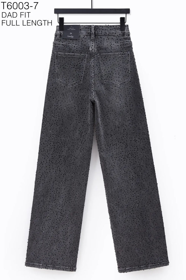 Jean Wide Leg Full Strass Effet Wow