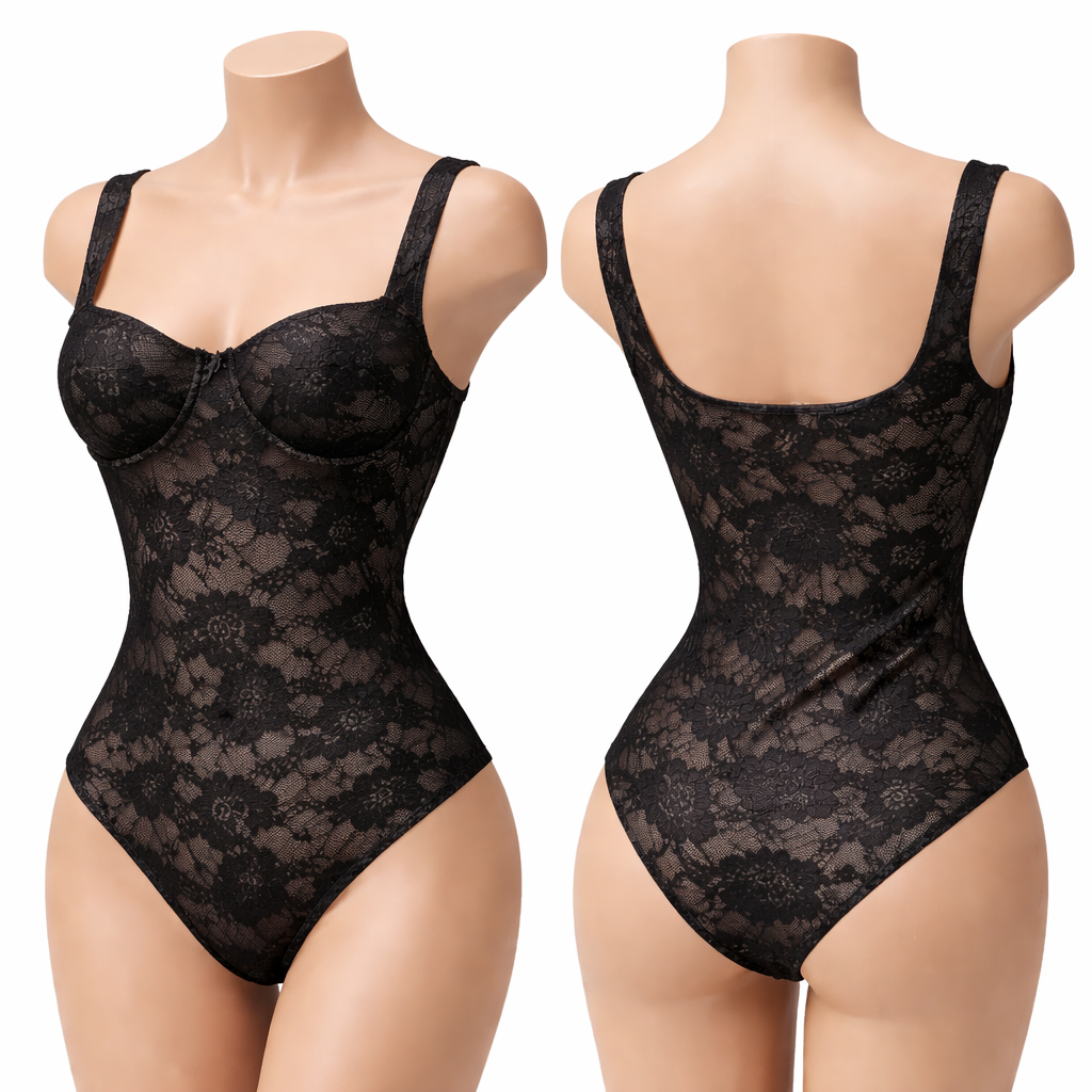 Body dentelle femme effet sculptant coupe ajustée maintien confort style chic élégant