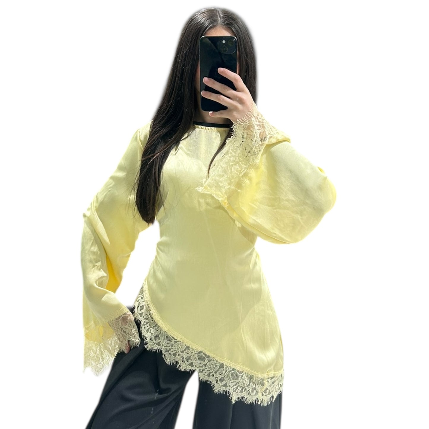 Tunique Chic Fluide avec Détails Dentelle Femme