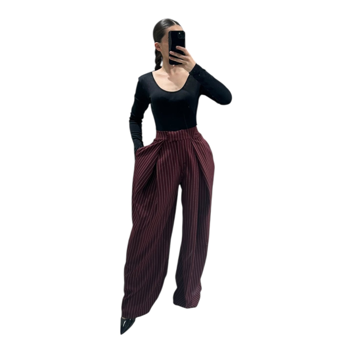 pantalon fashion à rayures