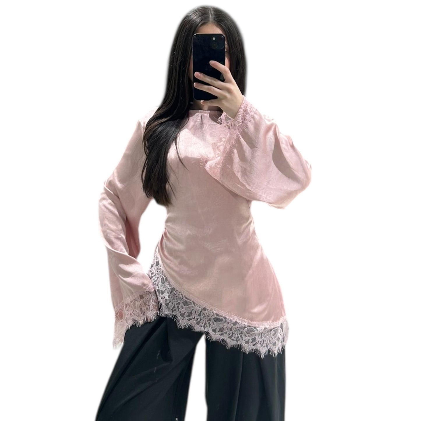 Tunique Chic Fluide avec Détails Dentelle Femme