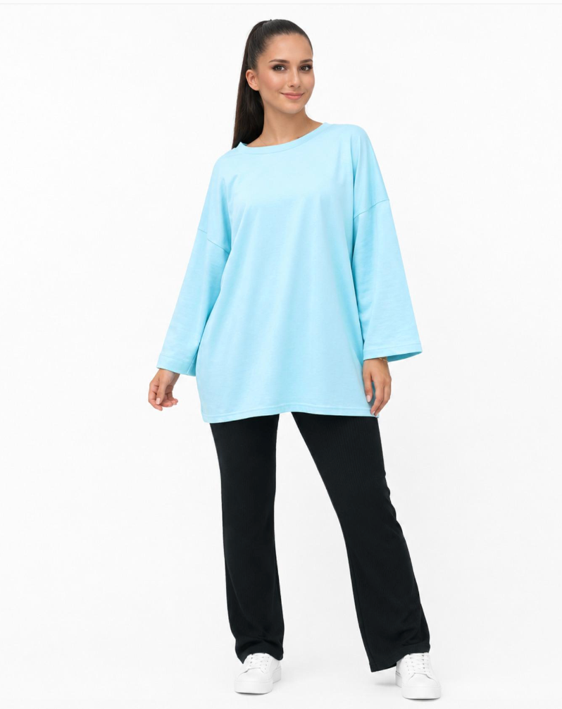 T-shirt Oversize Femme 100 % Confort – Haut Long Fluide Taille Unique