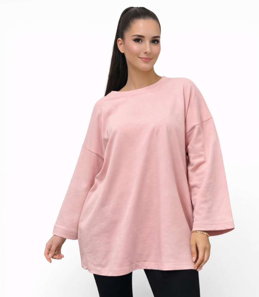 T-shirt Oversize Femme 100 % Confort – Haut Long Fluide Taille Unique