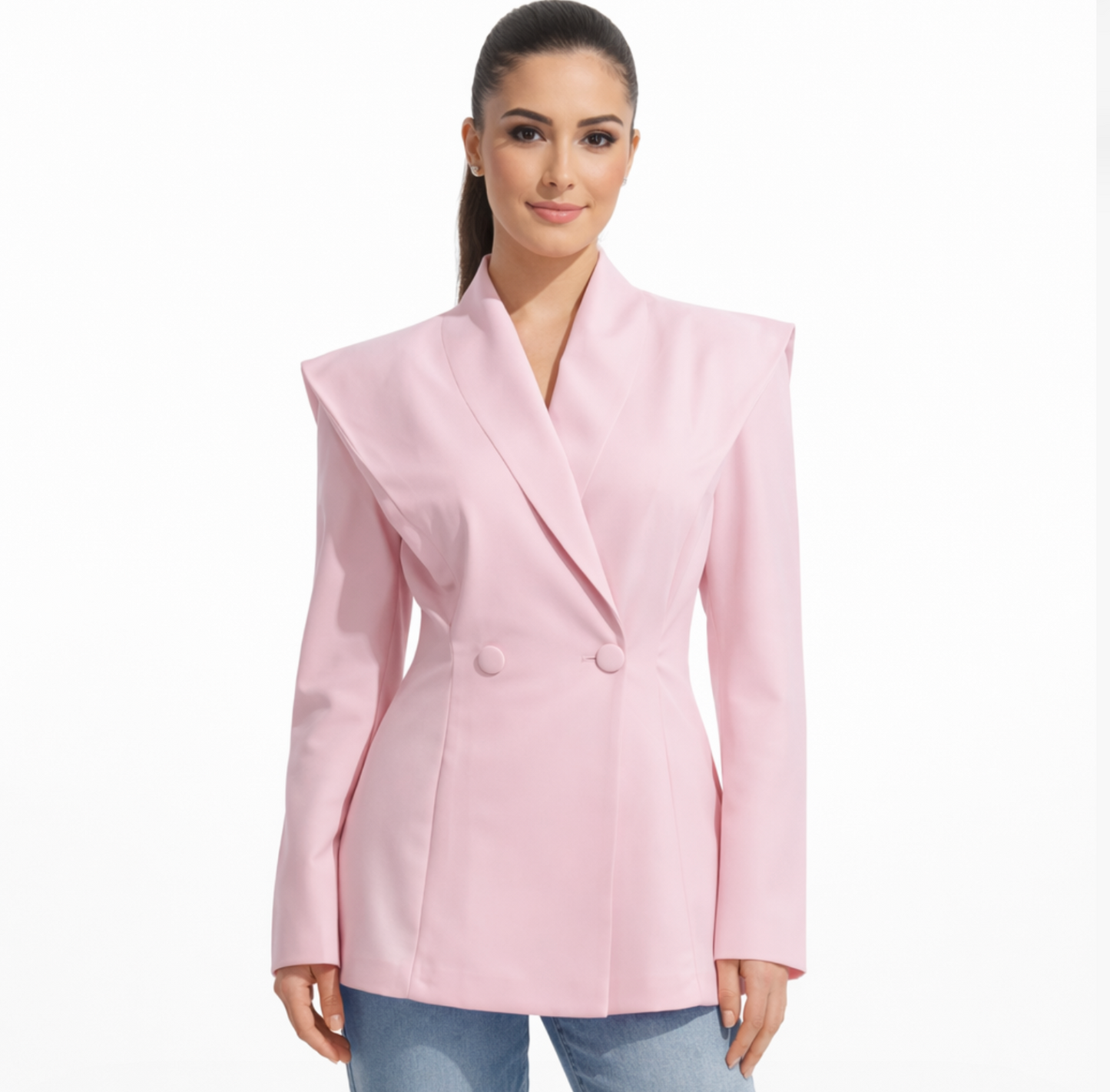 Blazer Femme Structuré Épaules Marquées