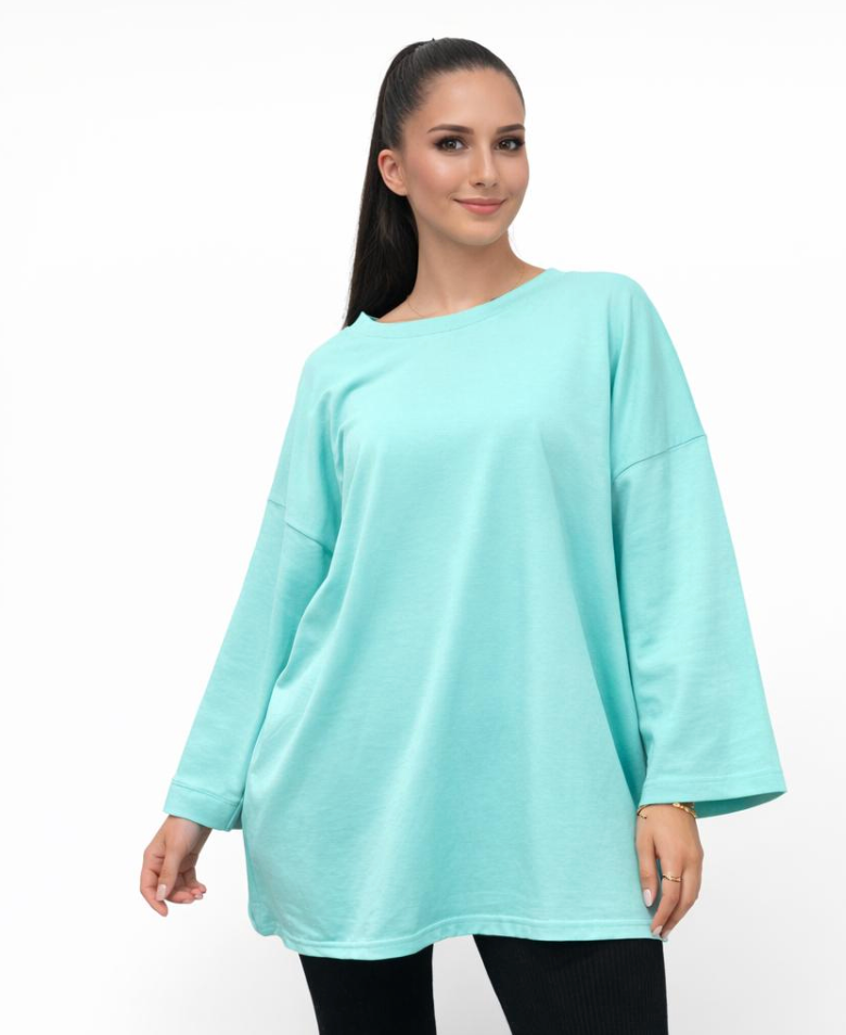 T-shirt Oversize Femme 100 % Confort – Haut Long Fluide Taille Unique