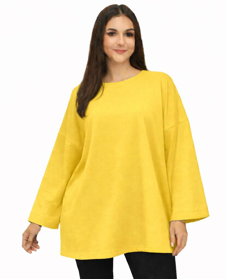 T-shirt Oversize Femme 100 % Confort – Haut Long Fluide Taille Unique