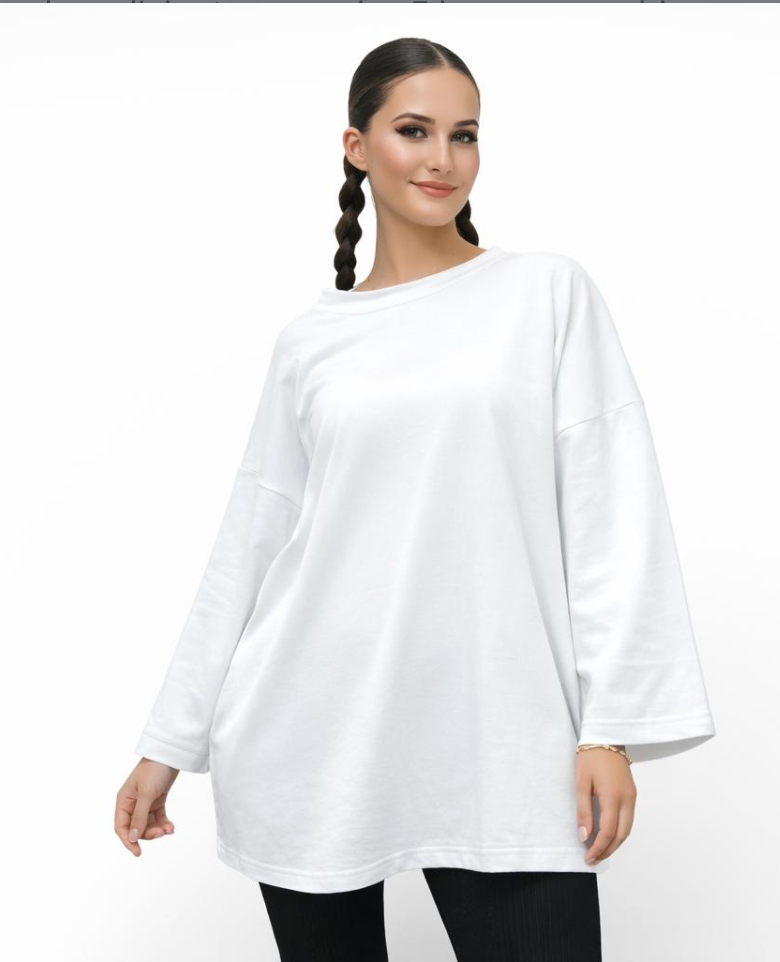 T-shirt Oversize Femme 100 % Confort – Haut Long Fluide Taille Unique