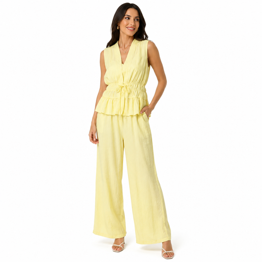 Ensemble Femme Élégance Bohème Sans Manches