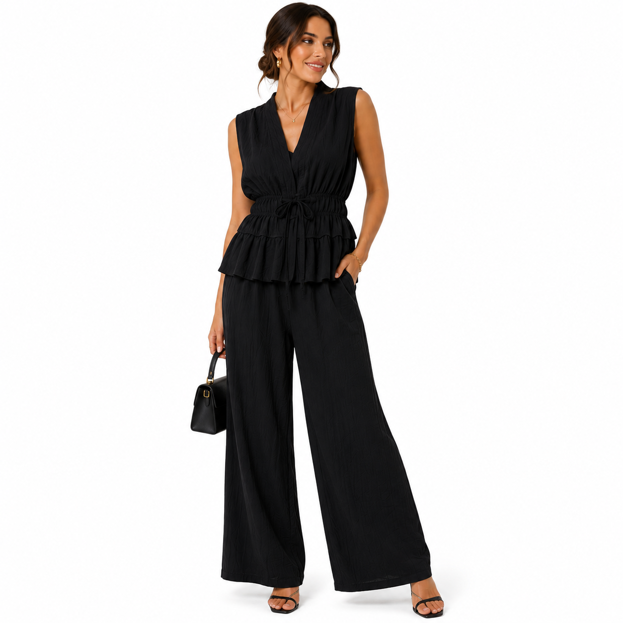 Ensemble Femme Élégance Bohème Sans Manches