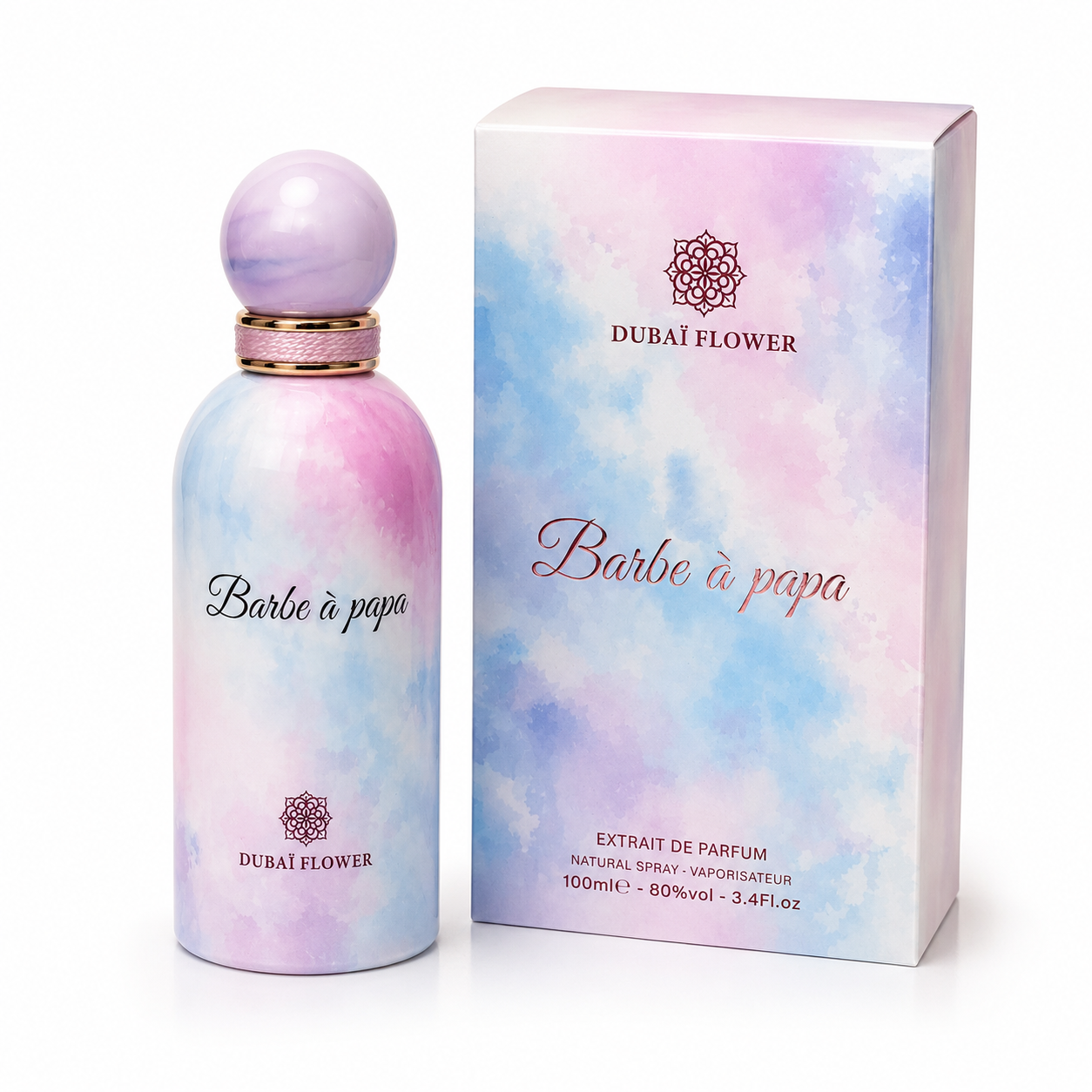 Barbe à Papa Dubai Flower Extrait de Parfum 100ml – Parfum Gourmand Sucré Femme