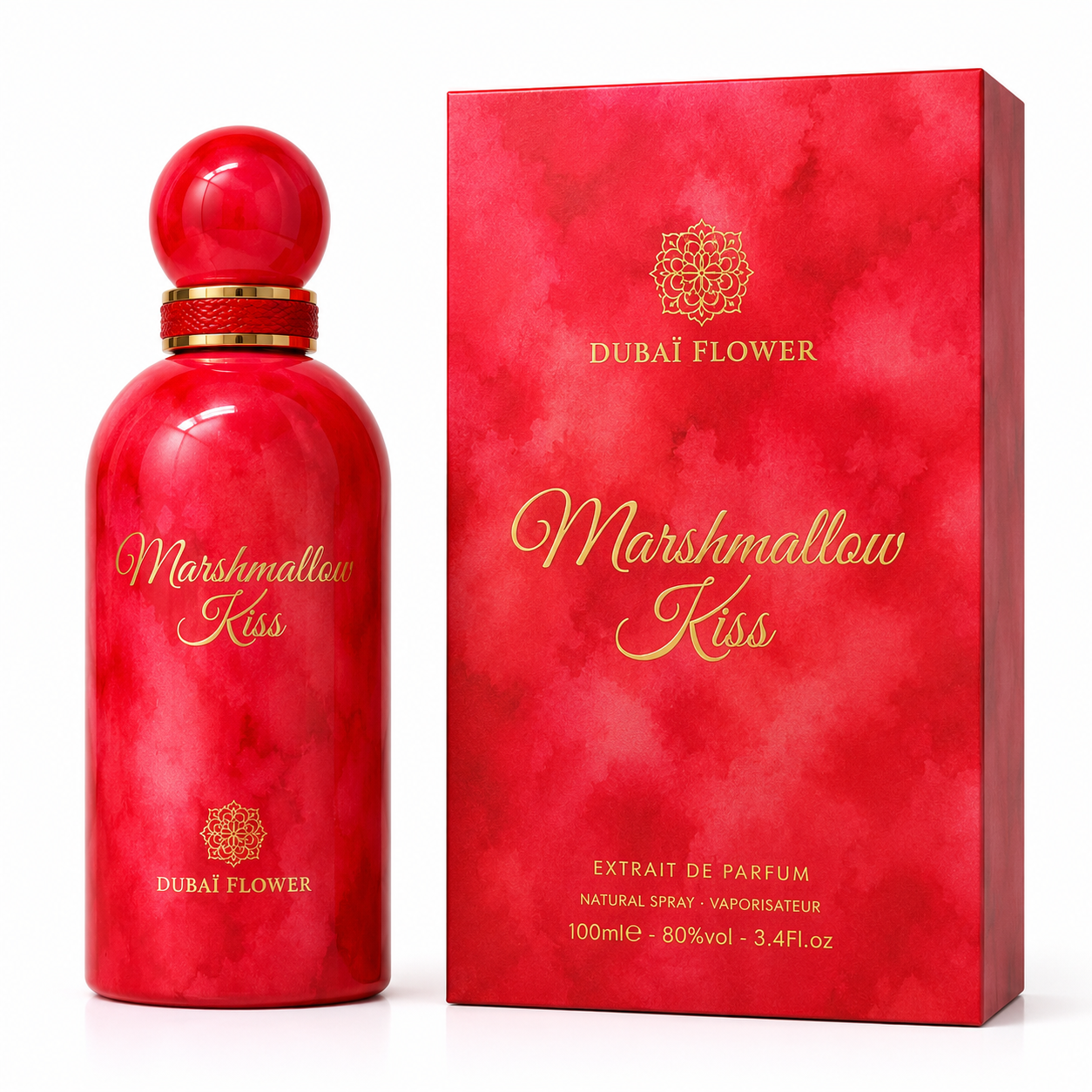 Marshmallow Kiss Dubai Flower Extrait de Parfum 100ml – Parfum Gourmand Femme