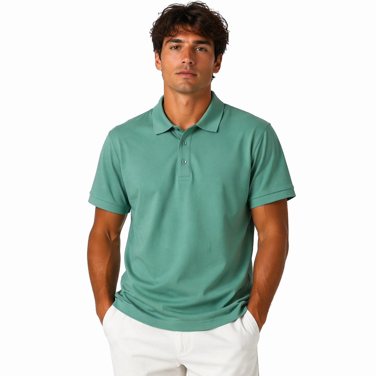 Polo Homme Uni Premium – Coupe Moderne & Tissu Respirant