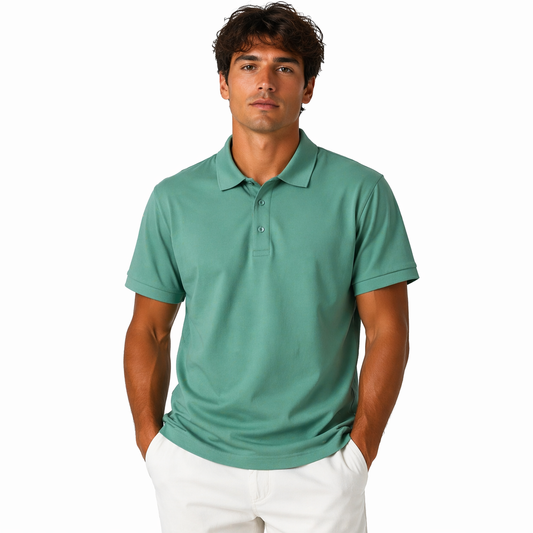 Polo Homme Uni Premium – Coupe Moderne & Tissu Respirant