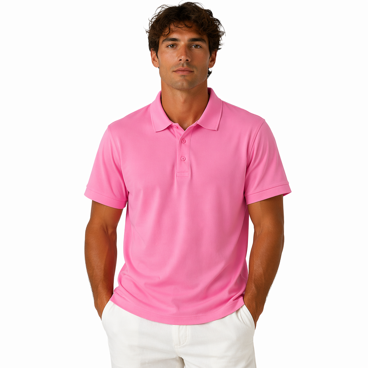 Polo Homme Uni Premium – Coupe Moderne & Tissu Respirant