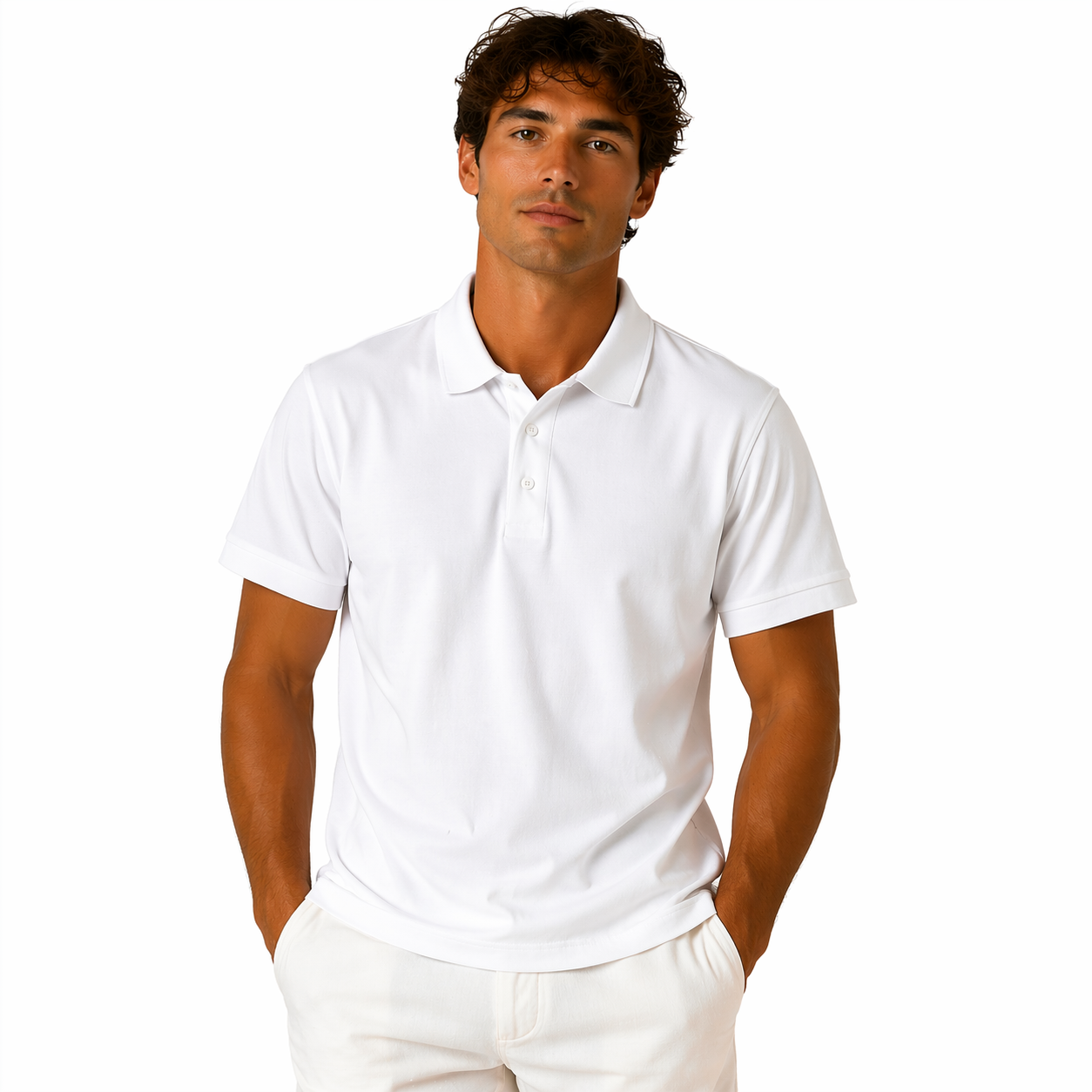 Polo Homme Uni Premium – Coupe Moderne & Tissu Respirant